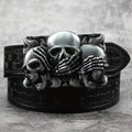 Cinturón de cuero para hombre con hebilla de aleación y diseño vintage en relieve.