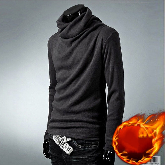 Camiseta de manga larga ajustada de estilo coreano para hombre, ideal para primavera, otoño e invierno.