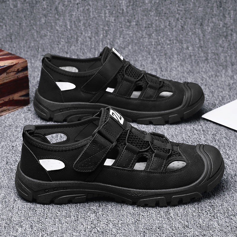 Sandalias casuales versátiles con puntera ahuecada antideslizante