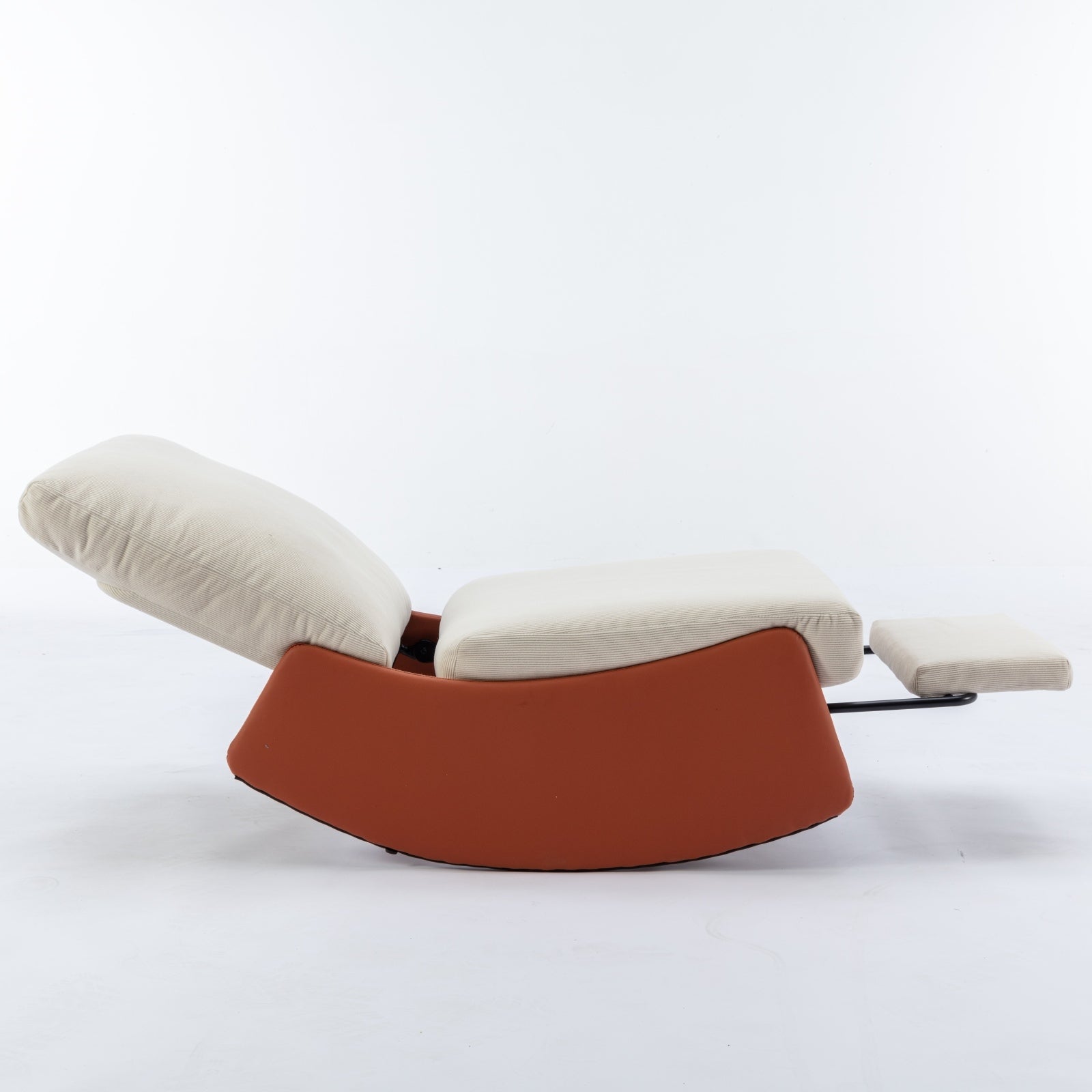 Sillón mecedor reclinable moderno, cómodo sillón mecedor para guardería con reposapiés, sillón de lectura decorativo, tapizado