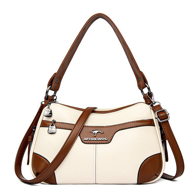 Elegante bolso de hombro de verano en color contrastante para mujer