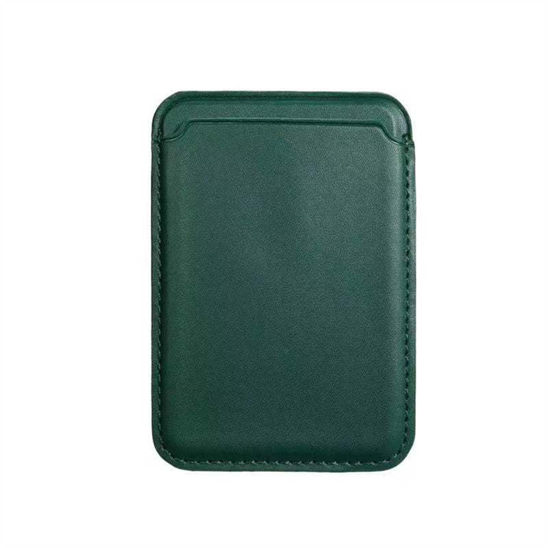 Compatible con Apple, funda protectora para teléfono móvil con tarjetero magnético, funda de piel MagSafe.