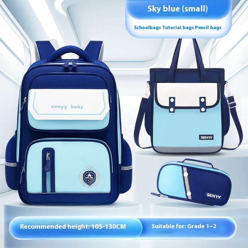 Mochila infantil con protección para la columna vertebral, impermeable, de tela Oxford de gran capacidad
