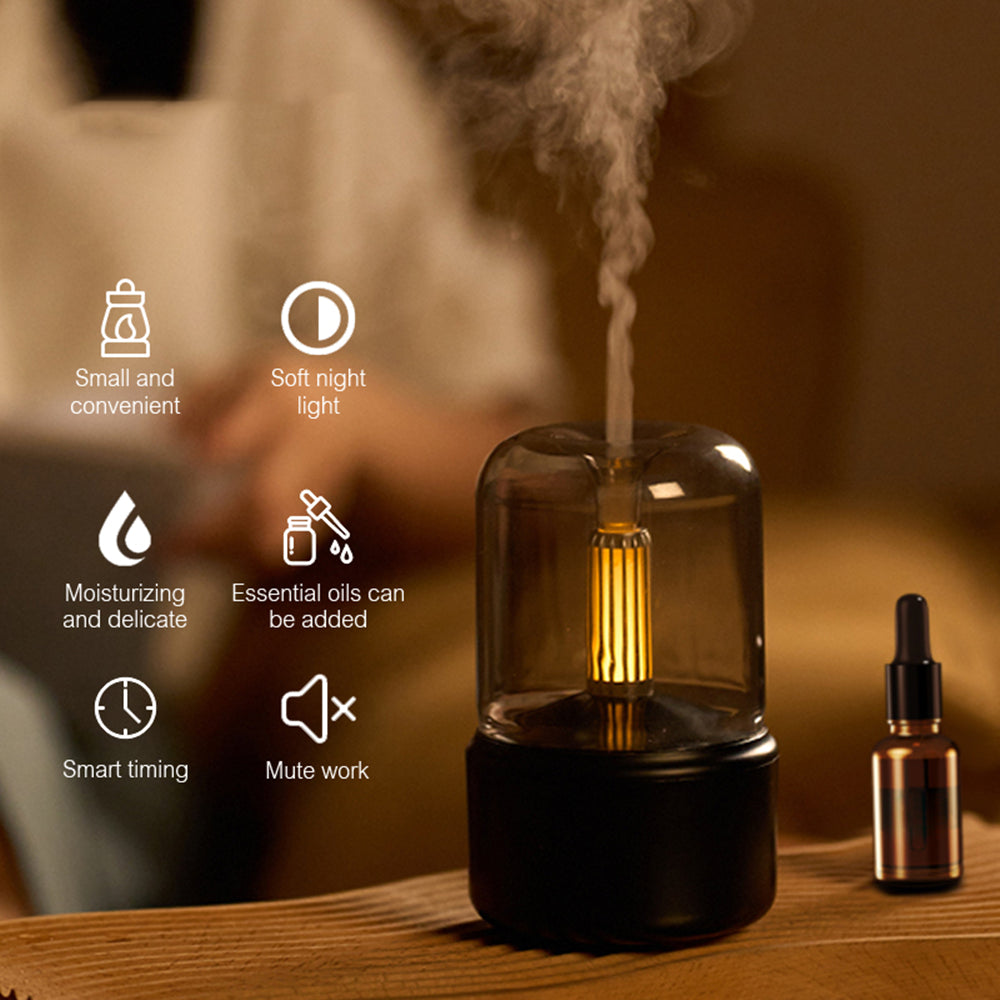 Difusor de aroma con luz de vela de simulación creativa para el hogar