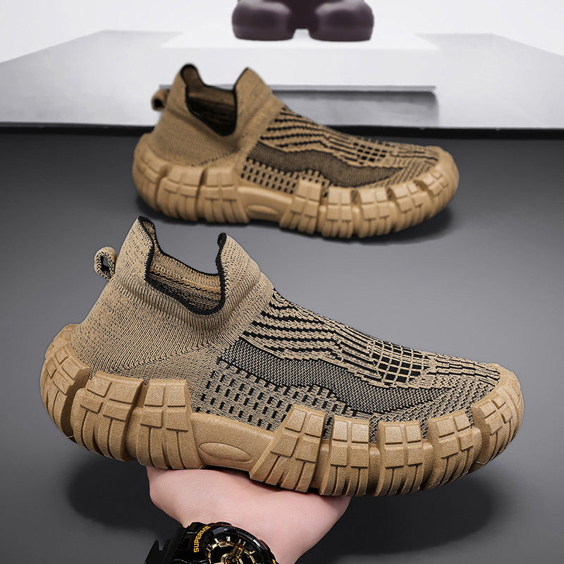 Zapatillas deportivas ligeras y antideslizantes de malla Flyknit para hombre