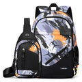 Conjunto de dos piezas para hombre: mochila y bolso de pecho