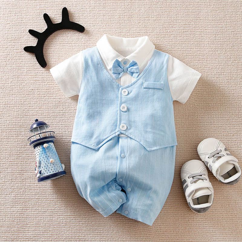 Mono de caballero para bebé niño Ropa de otoño para bebé
