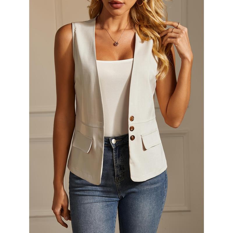 Blusa holgada de lino a rayas en blanco roto para mujer