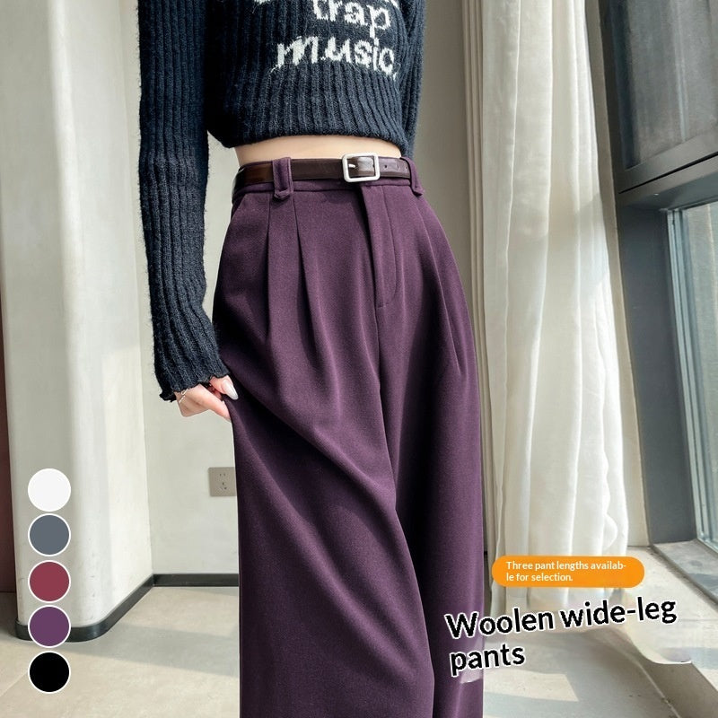 High-end Wool Suit Pants For Women In Autumn And Winter