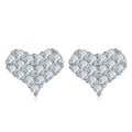 Pendientes de plata de ley S925 bañados en platino y con moissanita de alta calidad, joyería de lujo, ligera y moderna.