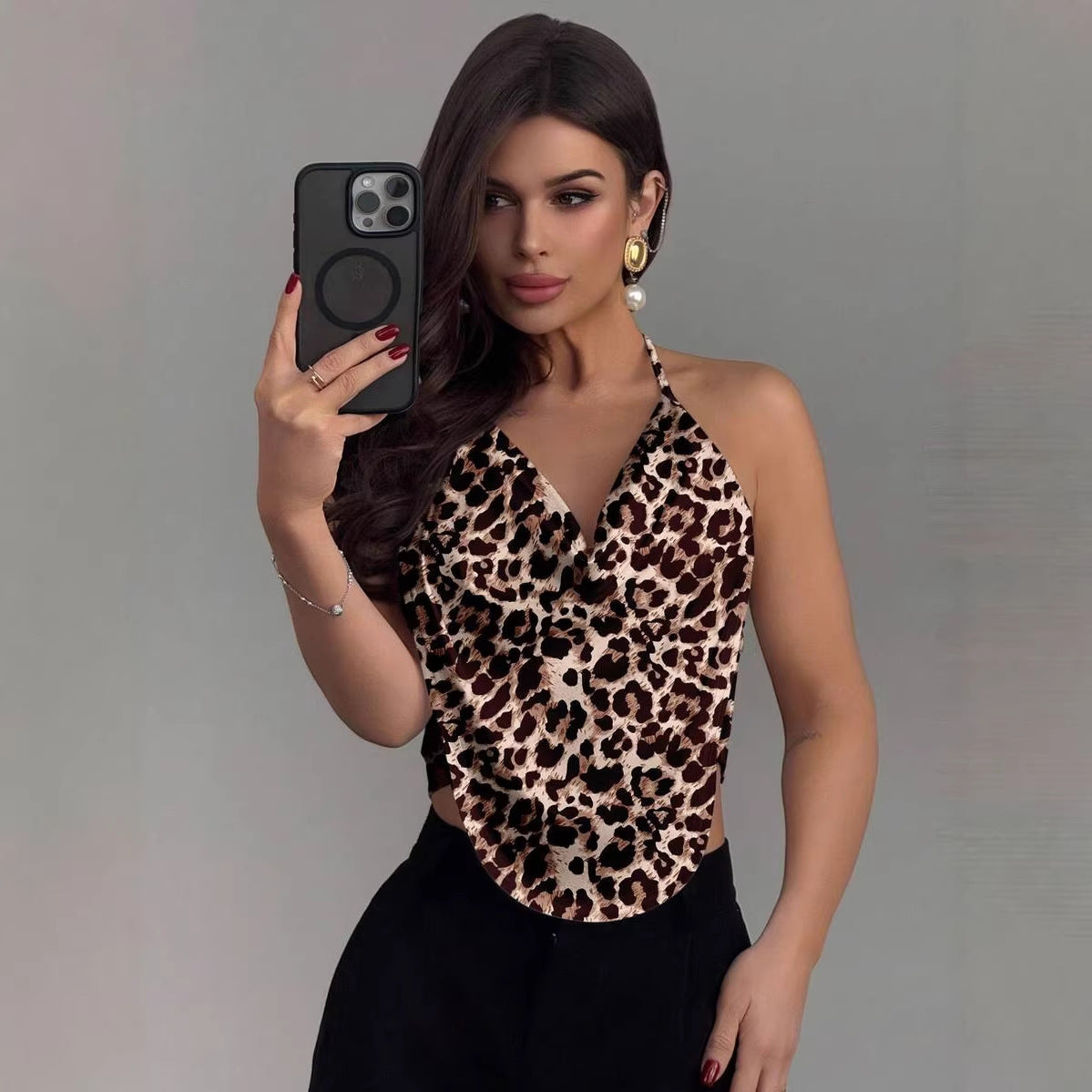 Women's Y2K Halter Neck V-Neck Backless Camisole