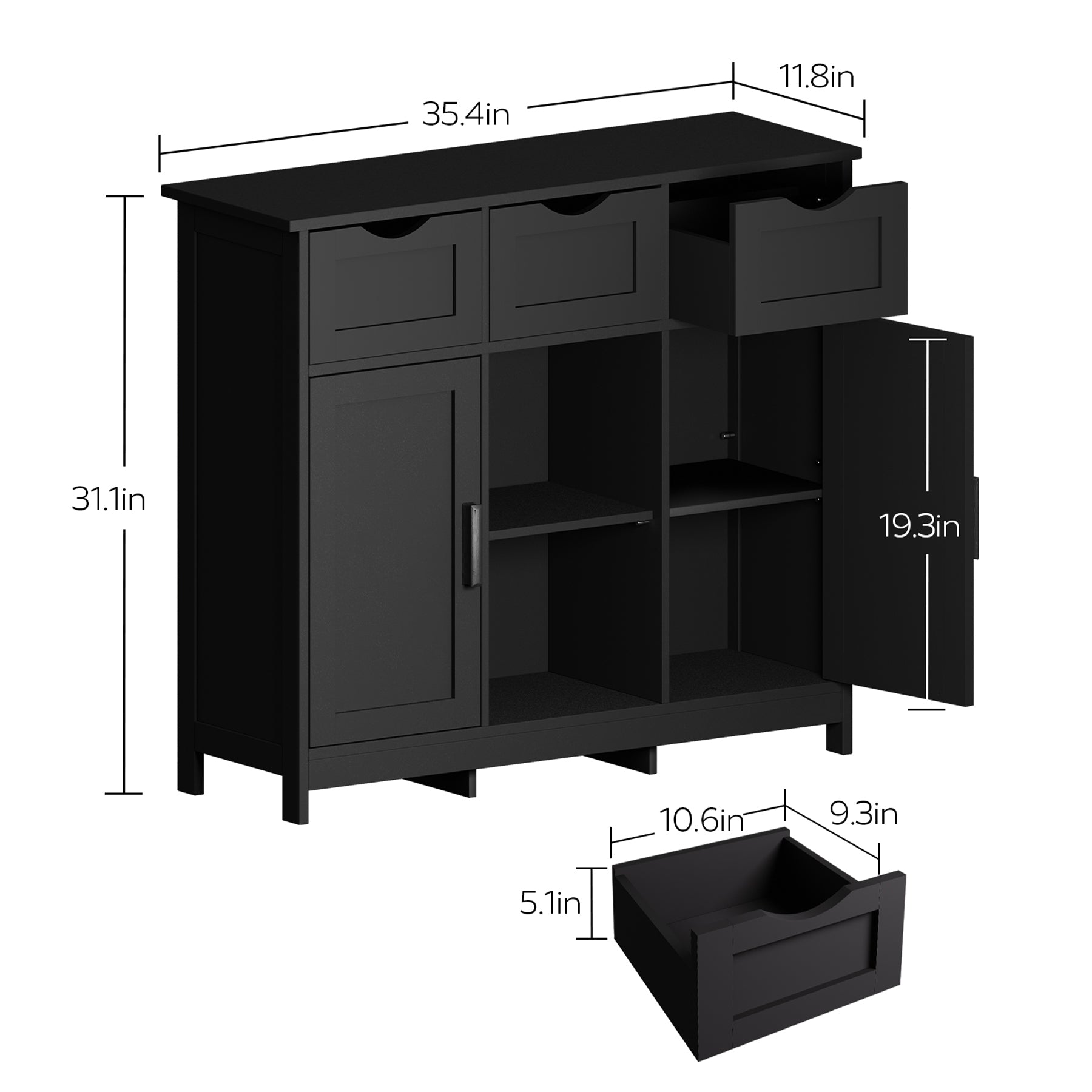 Mueble de almacenamiento, mueble de suelo de madera, mueble con cajones y estantes, para sala de estar, dormitorio, baño, decoración del hogar.