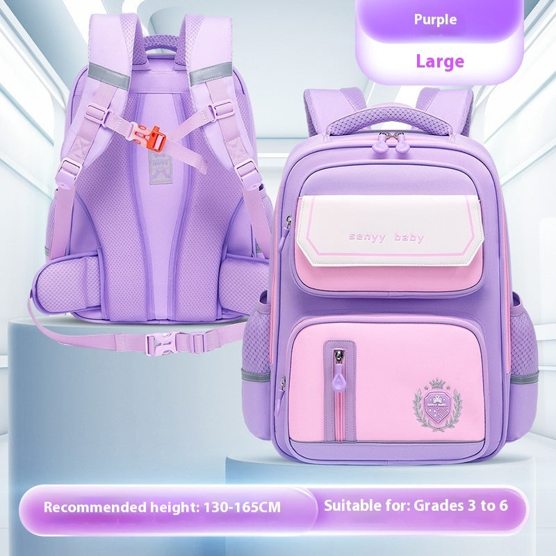 Mochila infantil con protección para la columna vertebral, impermeable, de tela Oxford de gran capacidad