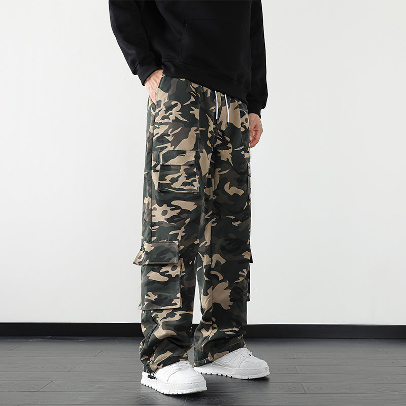 Pantalones de trabajo multibolsillos para hombre
