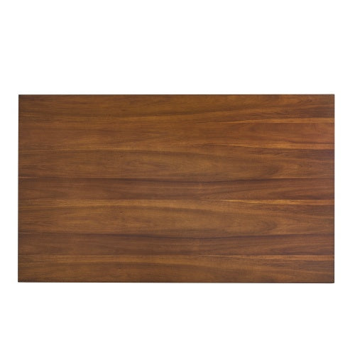 Indoor Dining Table With Metal Legs,Walnut