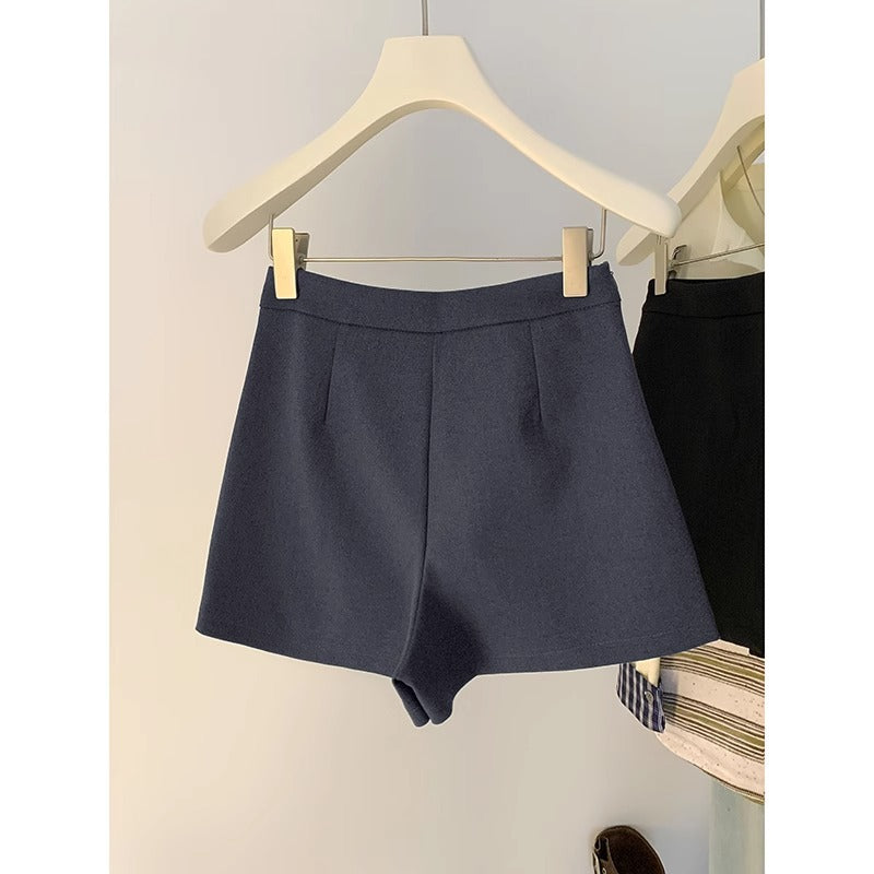 Loose-fitting Figure-flattering Versatile Wide-leg Pantskirt Shorts