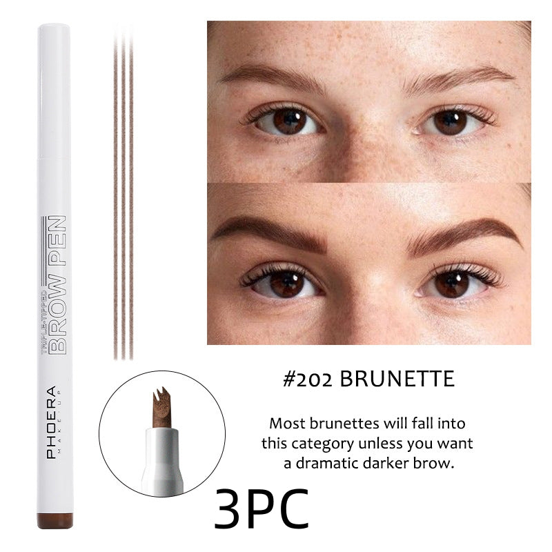 New Long Lasting Ultra-Fine Four-Comb Eyebrow Pencil