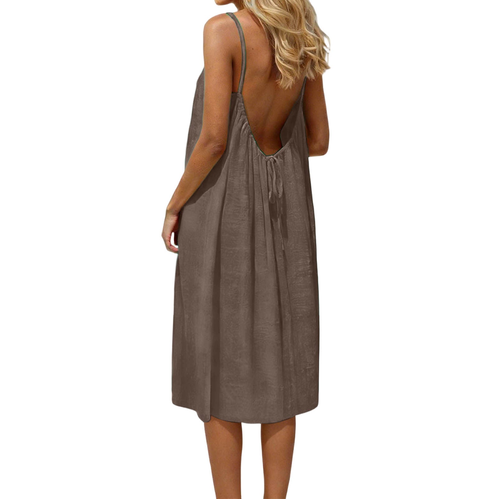 Vestido de lino y seda de hielo para mujer, tallas grandes, moda