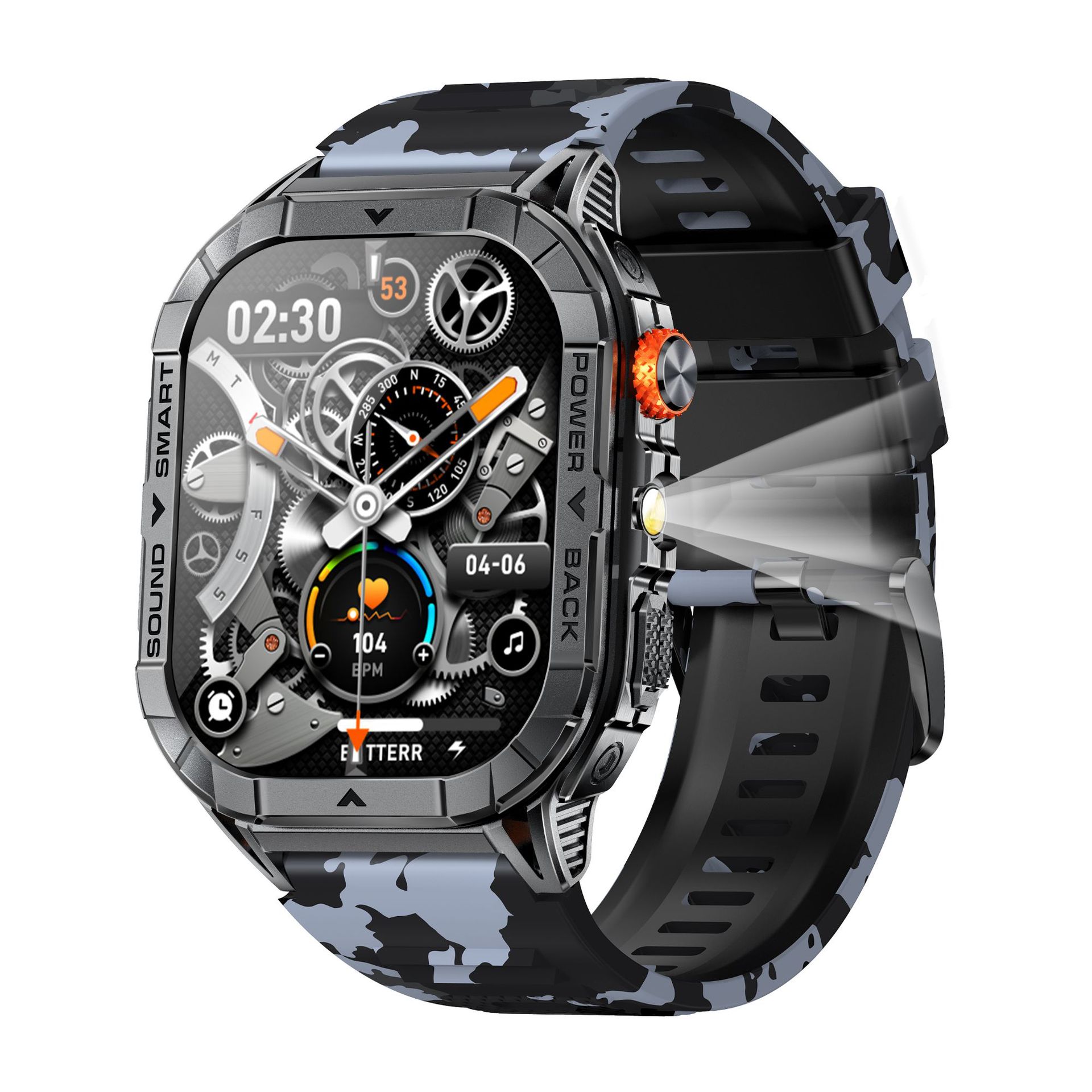 Reloj inteligente K70A con monitorización de frecuencia cardíaca y llamadas Bluetooth