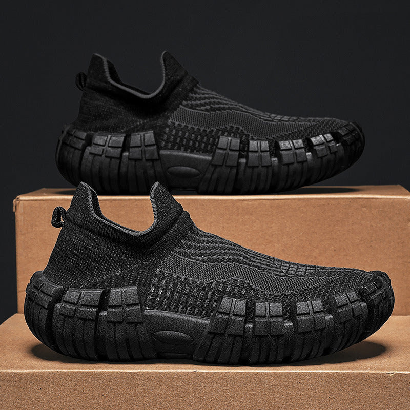 Zapatillas deportivas ligeras y antideslizantes de malla Flyknit para hombre
