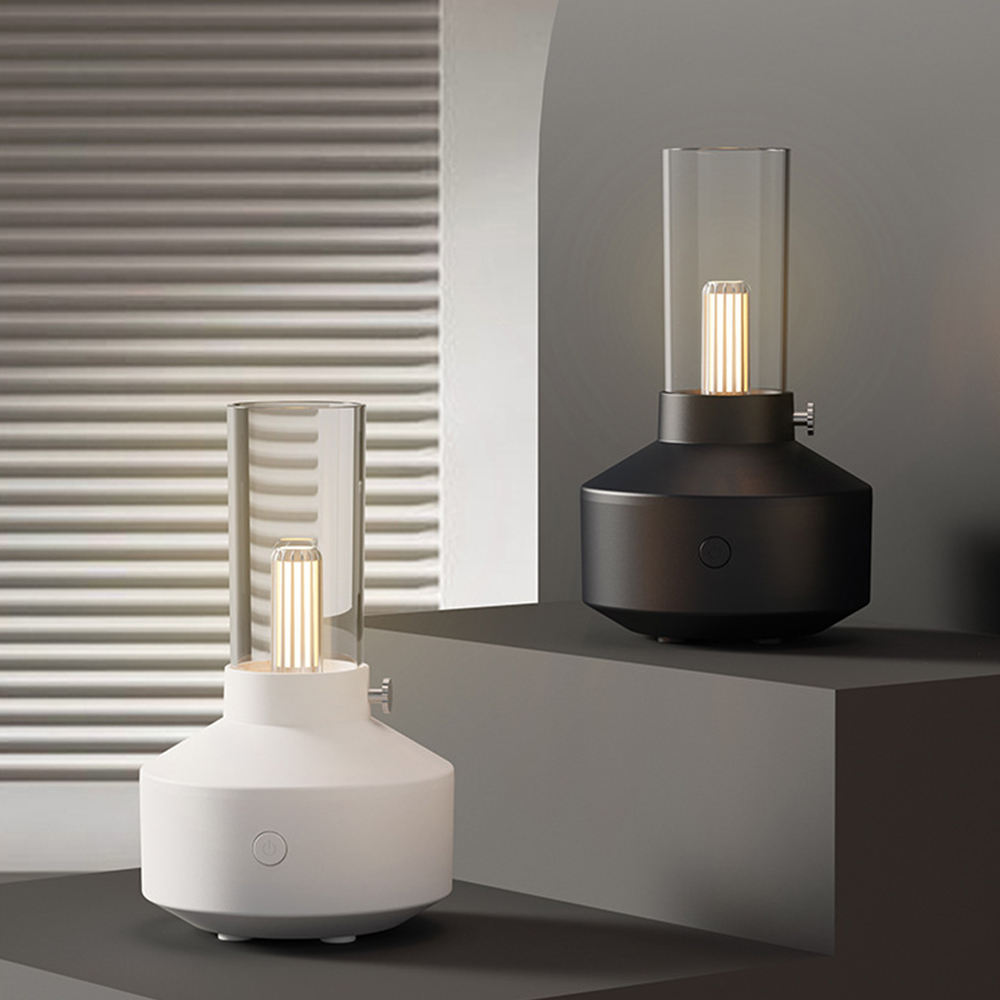 Nuevo humidificador ultrasónico retro de 150 ml con luz nocturna y difusor de aceites esenciales para el hogar y la oficina.