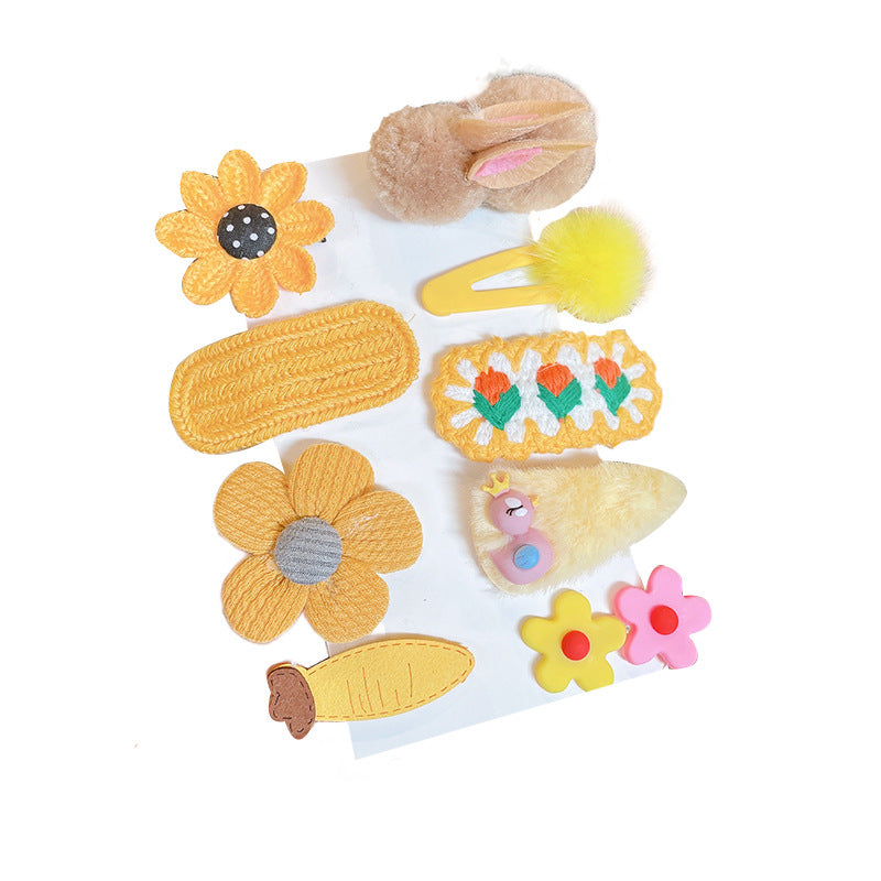 Accesorios para el cabello para niños Horquilla roja de red Horquilla de conejito para niñas