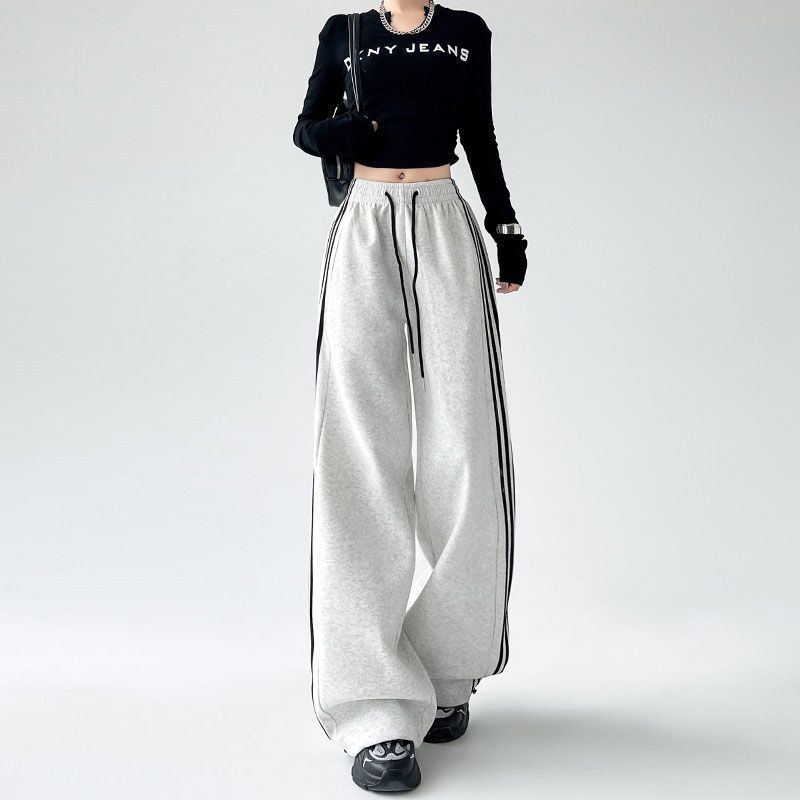 Pantalones deportivos casuales de pierna recta para mujer con un toque tecnológico