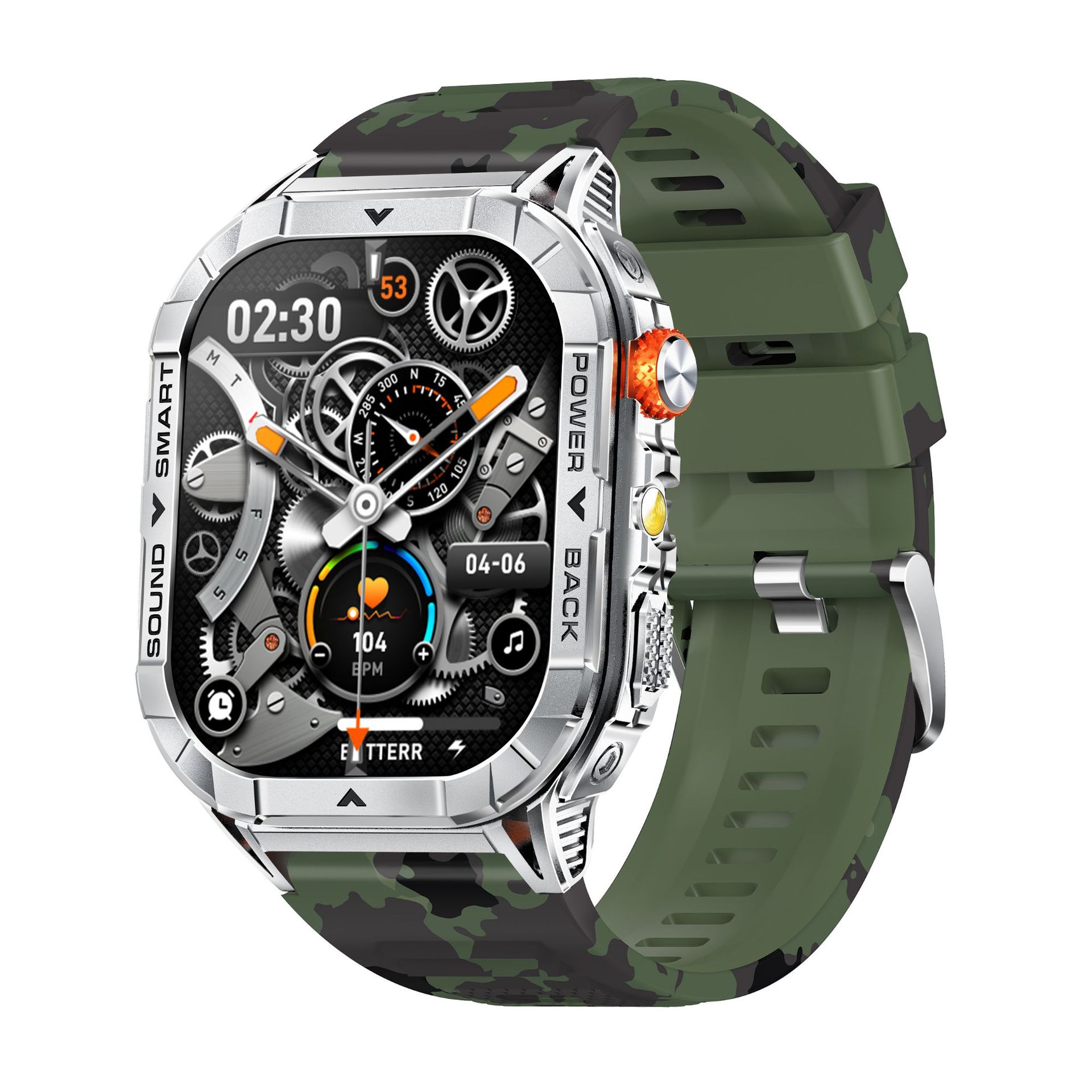 Reloj inteligente K70A con monitorización de frecuencia cardíaca y llamadas Bluetooth