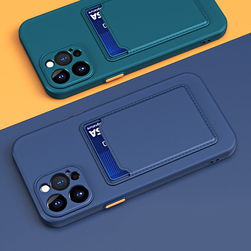 Funda de silicona líquida para teléfono de color puro y sencillo