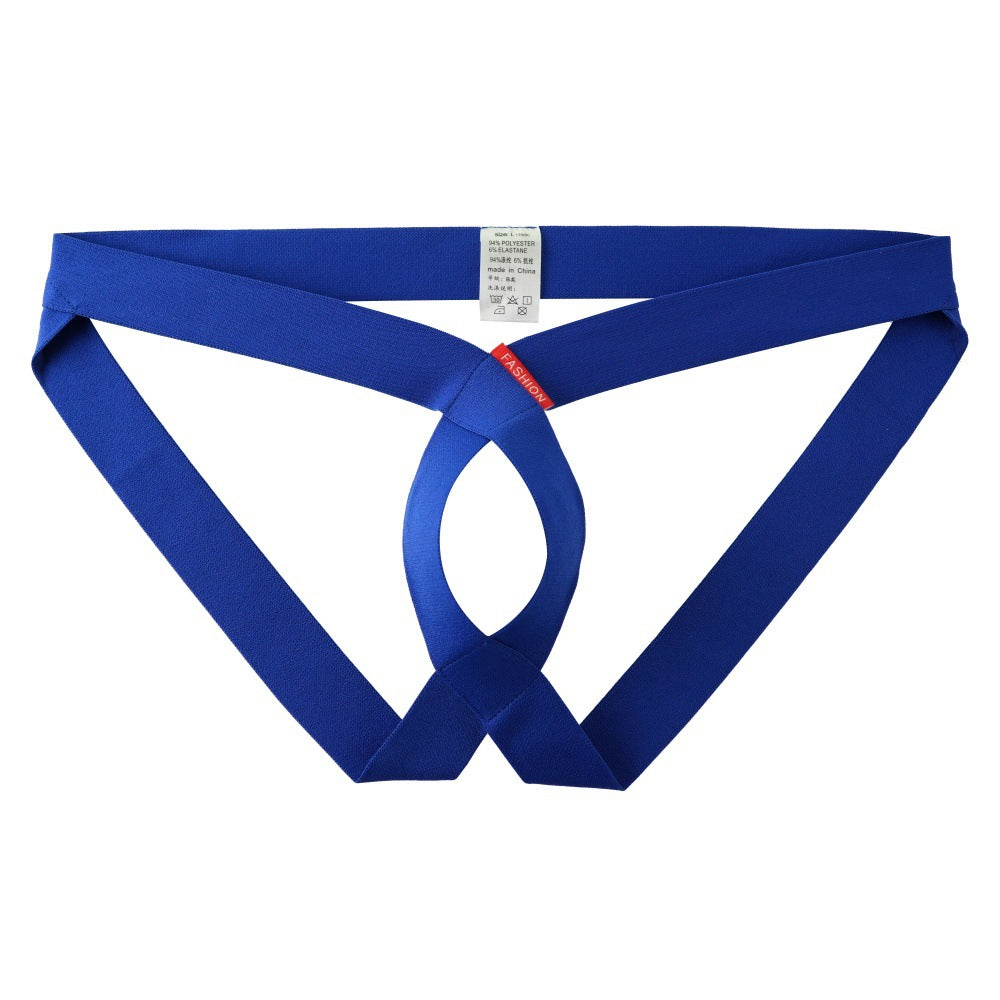 Mens Sexy Hollowed-out Personalized Briefs Stylish No-pull T-back Thongs For A Bold Modern Look