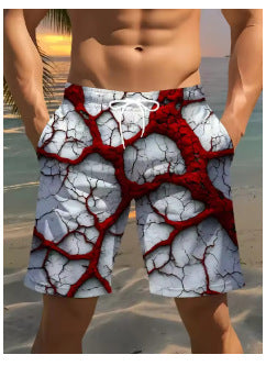 Mens Fashionable Casual Lightning-Print Shorts