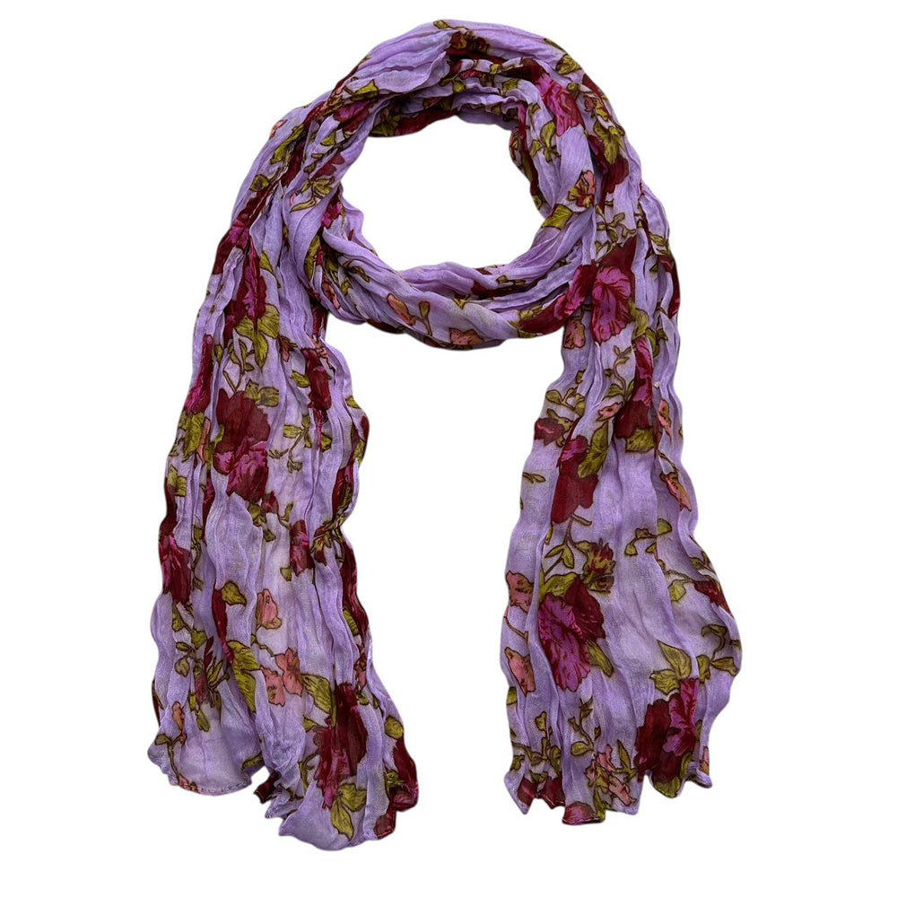 Bufanda de poliéster con estampado magenta vibrante y arrugado, 2 unidades, versátil para uso diario, combina con todo tipo de atuendos informales, ideal para la oficina, para hombres y mujeres.