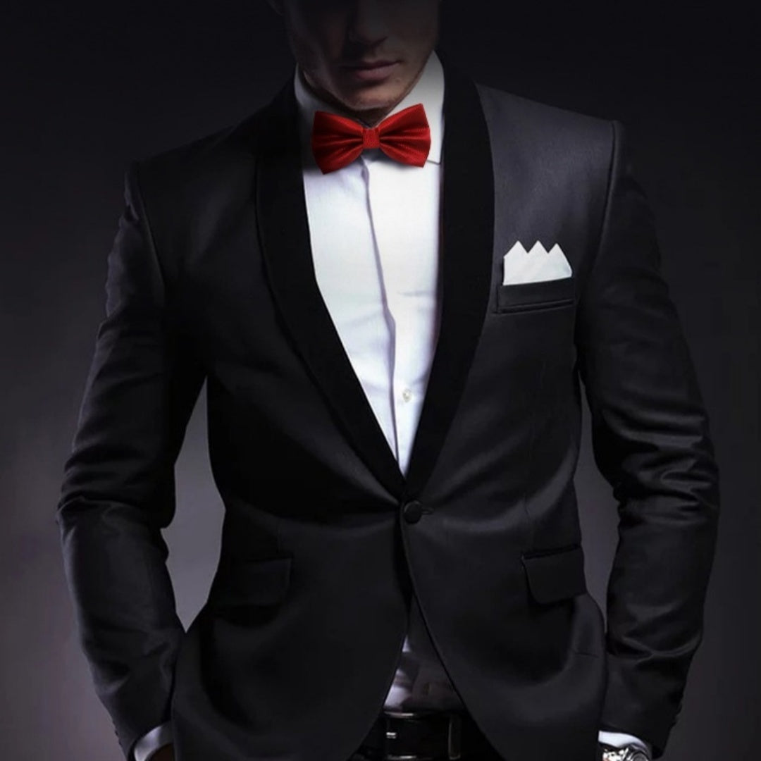 Corbata de lazo para novio, de color liso, para boda, negocios, informal, para hombre