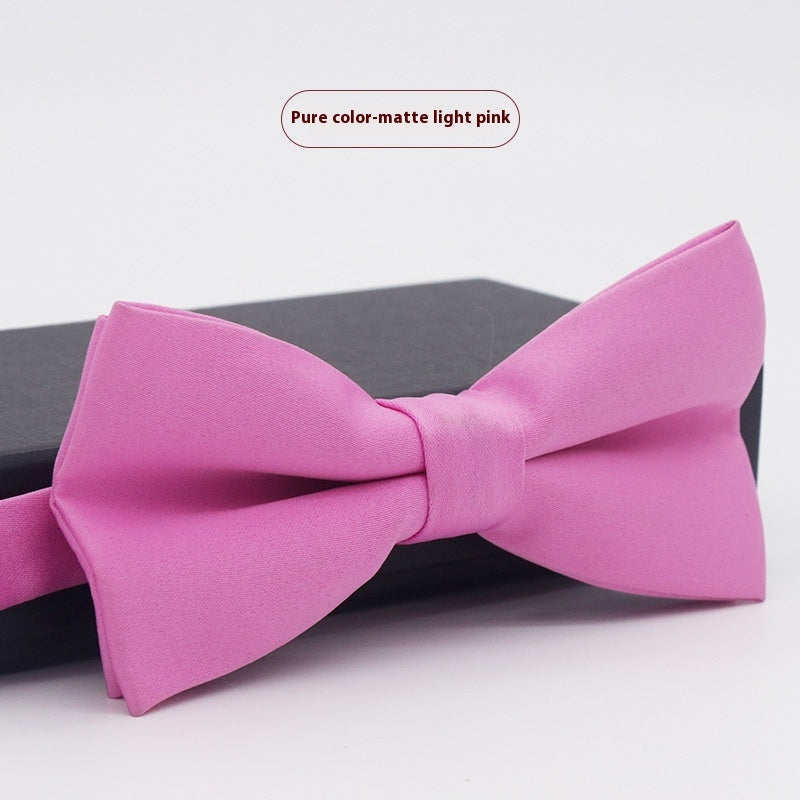 Corbata de lazo para novio, de color liso, para boda, negocios, informal, para hombre