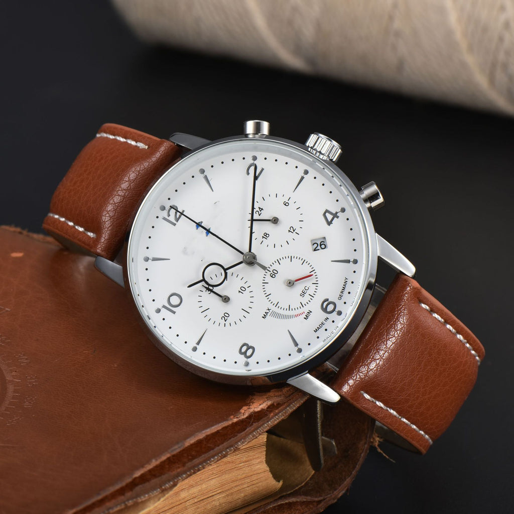 Reloj multifuncional elegante y resistente al agua con calendario para hombre.