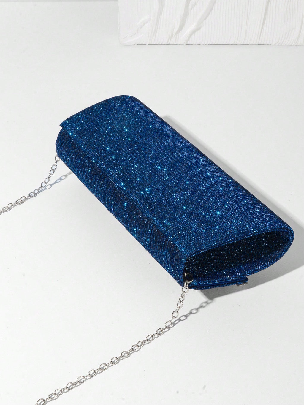 Bolso de noche con lazo, bolso de mano brillante para mujer, bolso de mano elegante con purpurina y diamantes de imitación para boda, fiesta o graduación.