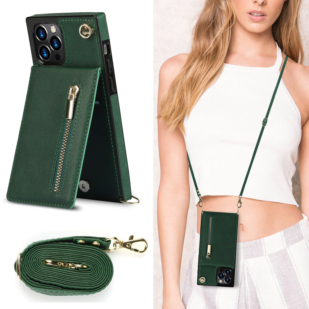 Funda de cuero para teléfono móvil, funda protectora para mensajero