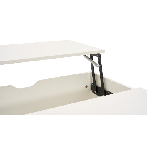 Mesa de centro elevable, mesa de centro con cajón, mesas de té de madera, mesas auxiliares para sofá, muebles de sala de estar, color blanco