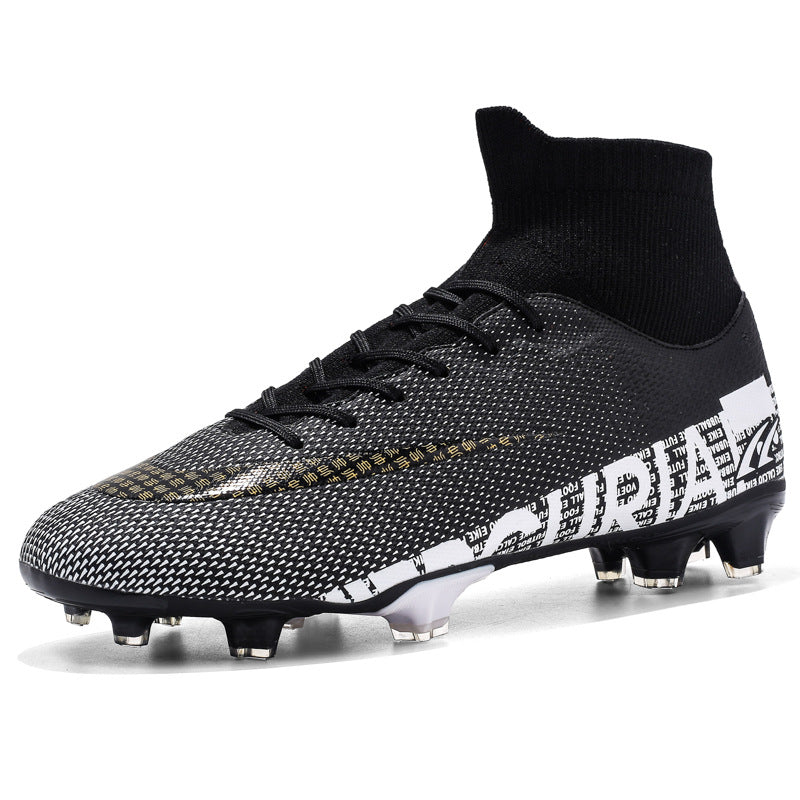 Zapatillas de fútbol de caña alta para hombre y mujer, con clavos rotos, tacos cortos AG, clavos largos TF, zapatillas de entrenamiento deportivas