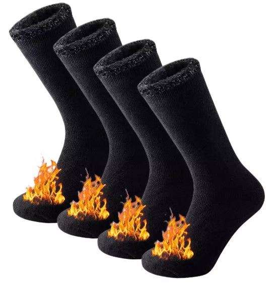 Dos pares de calcetines térmicos de invierno unisex para abrigarte y protegerte del frío.
