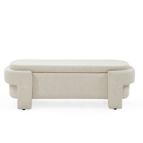 Linen Upholstered Bench Women Casual Fashion Everyday Streetwear