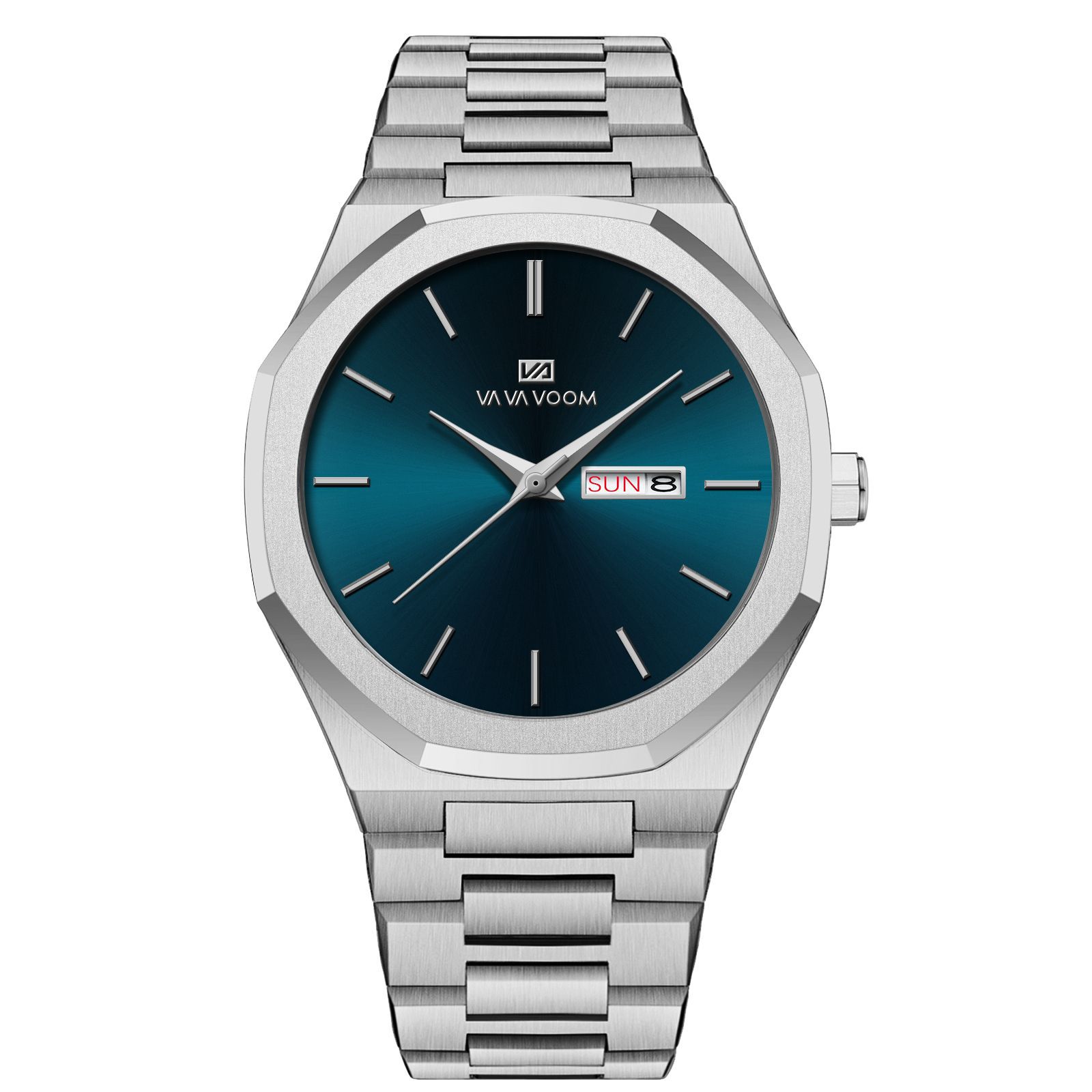 Reloj de hombre con cadena de acero para negocios y estilo informal