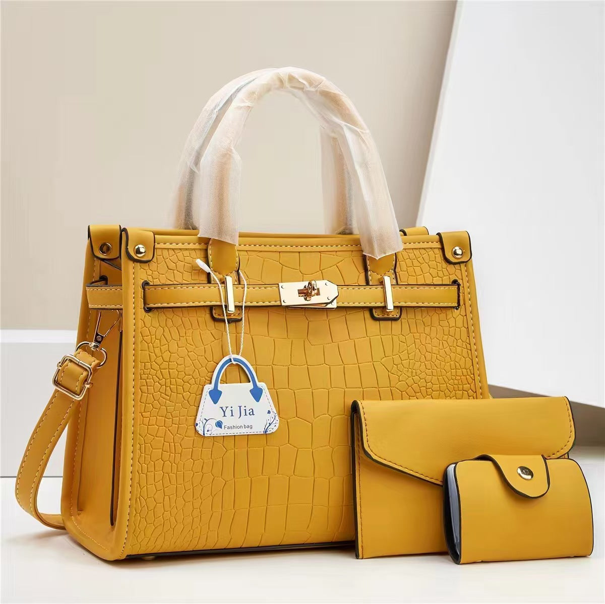 Bolso de mano de tres piezas Macaron, elegante y minimalista