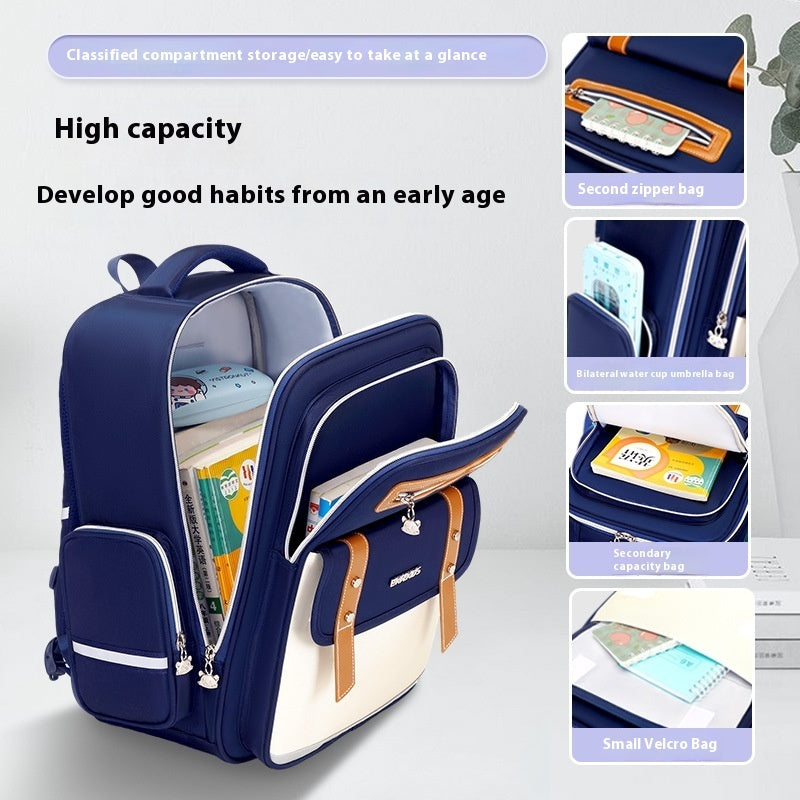 Mochila escolar de tela Oxford para niños de gran capacidad