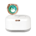 Humidificador de aire inalámbrico 2 en 1 con lámpara de atardecer, 300 ml, pulverizador de niebla, luz ambiental, generador de niebla silenciosa para decoración del hogar y la oficina.