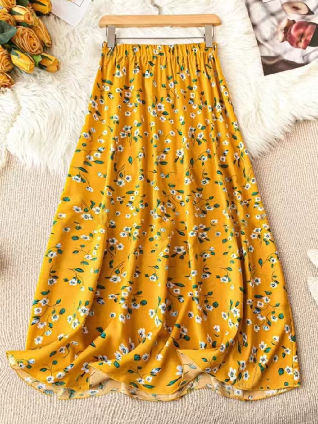 New Womens Floral Print Mini Skirt