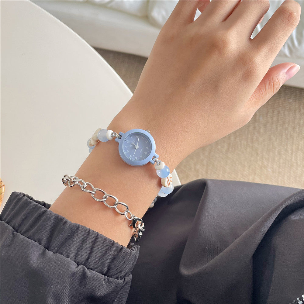 Reloj de cuentas dulce, impopular y de nicho creativo, estilo Ins, apariencia alta
