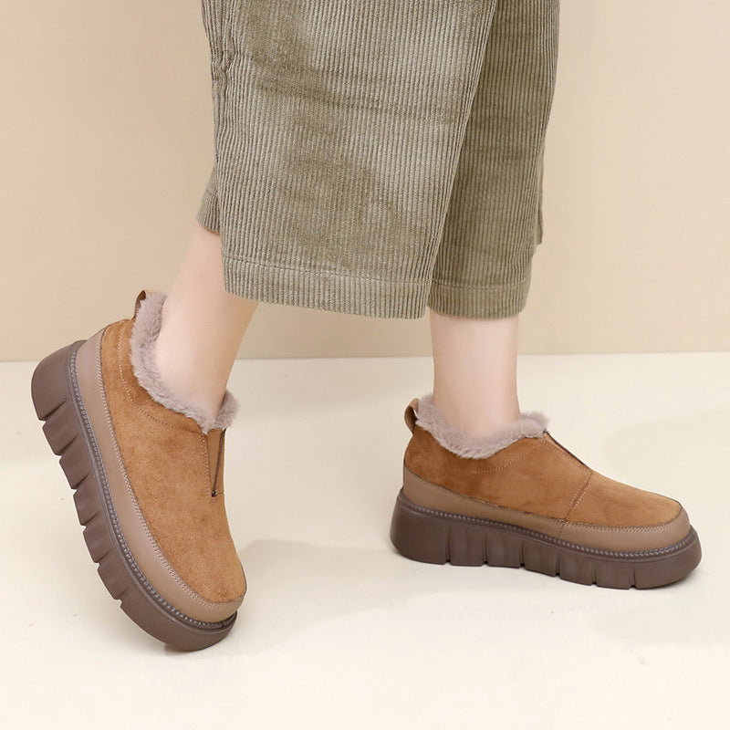 Botas de nieve con aislamiento grueso y suela blanda para mujer
