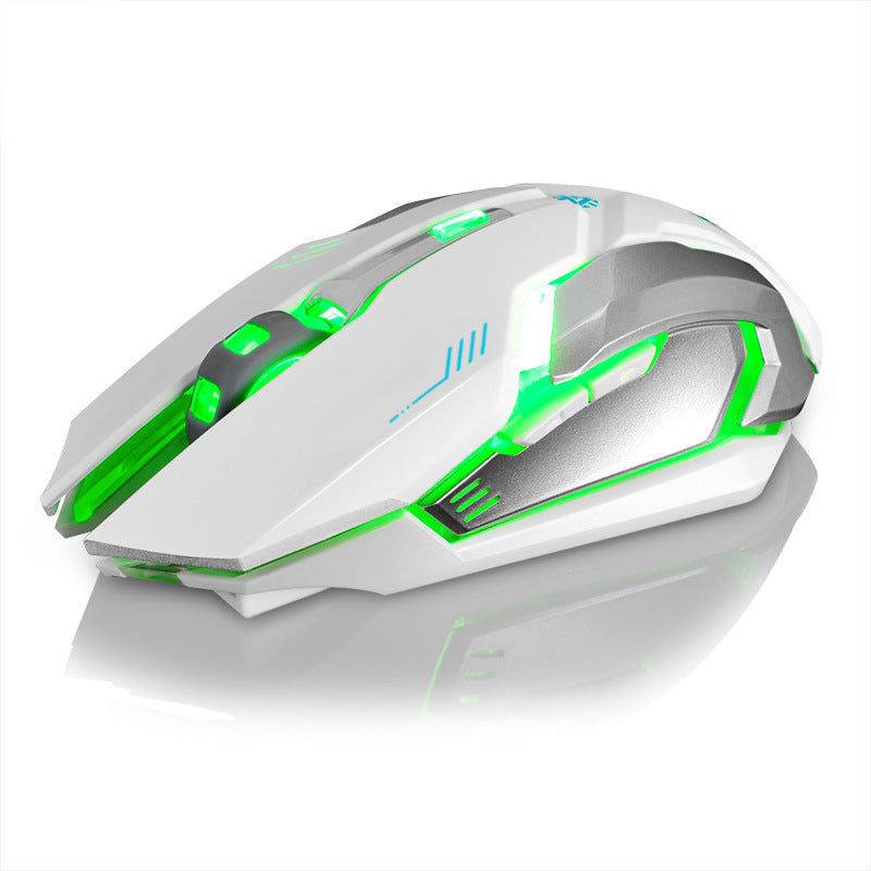 Ratón inalámbrico recargable para portátil, escritorio, hogar, oficina, universal, juego, silencioso, luminoso