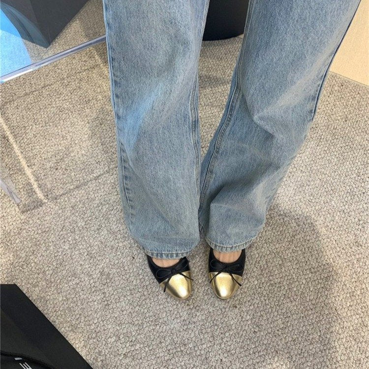 Zapatos planos bajos y versátiles para mujer